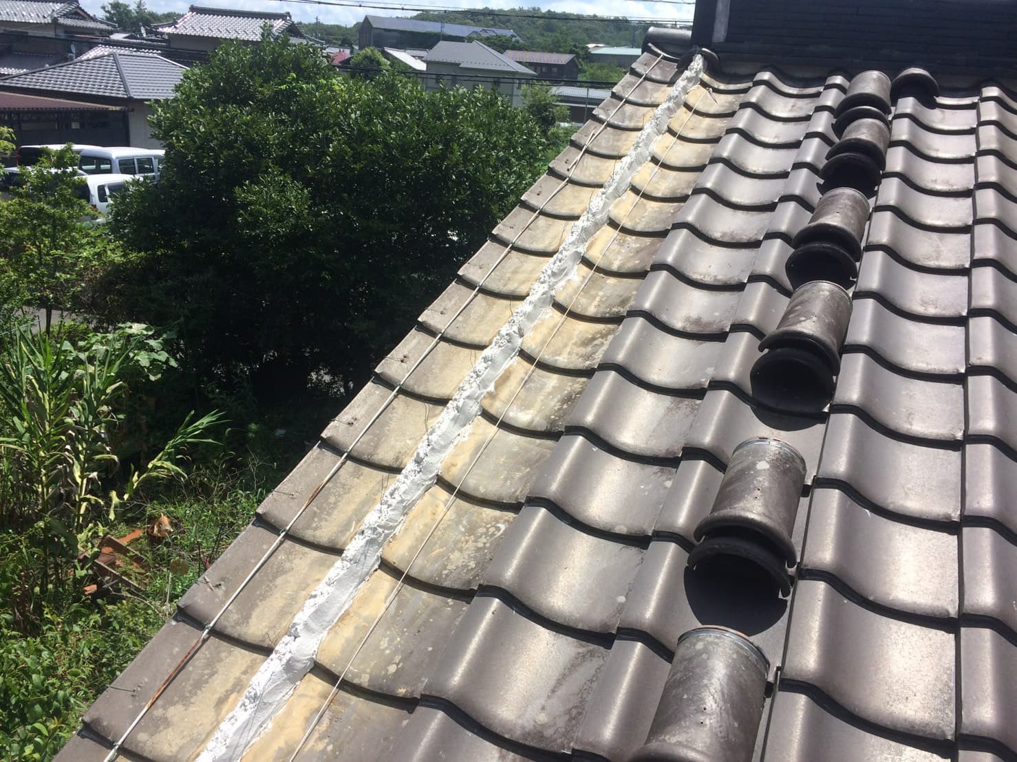 多治見市の外壁塗装、屋根塗装株式会社エスエスの瓦屋根漆喰