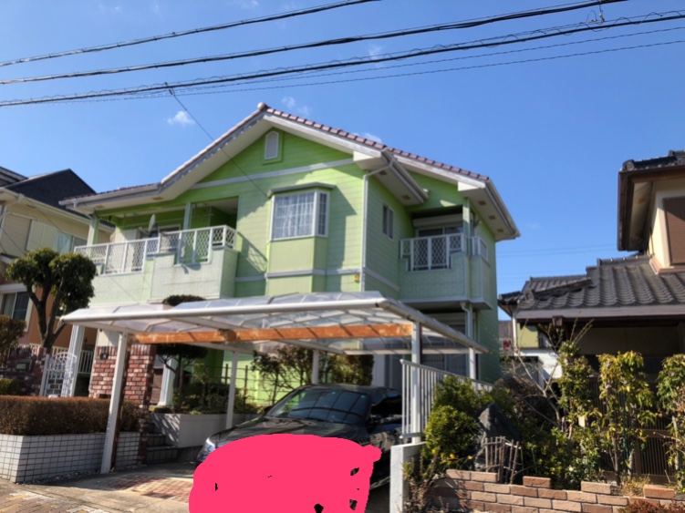 多治見市の外壁塗装、屋根塗装株式会社エスエスの施工事例Before