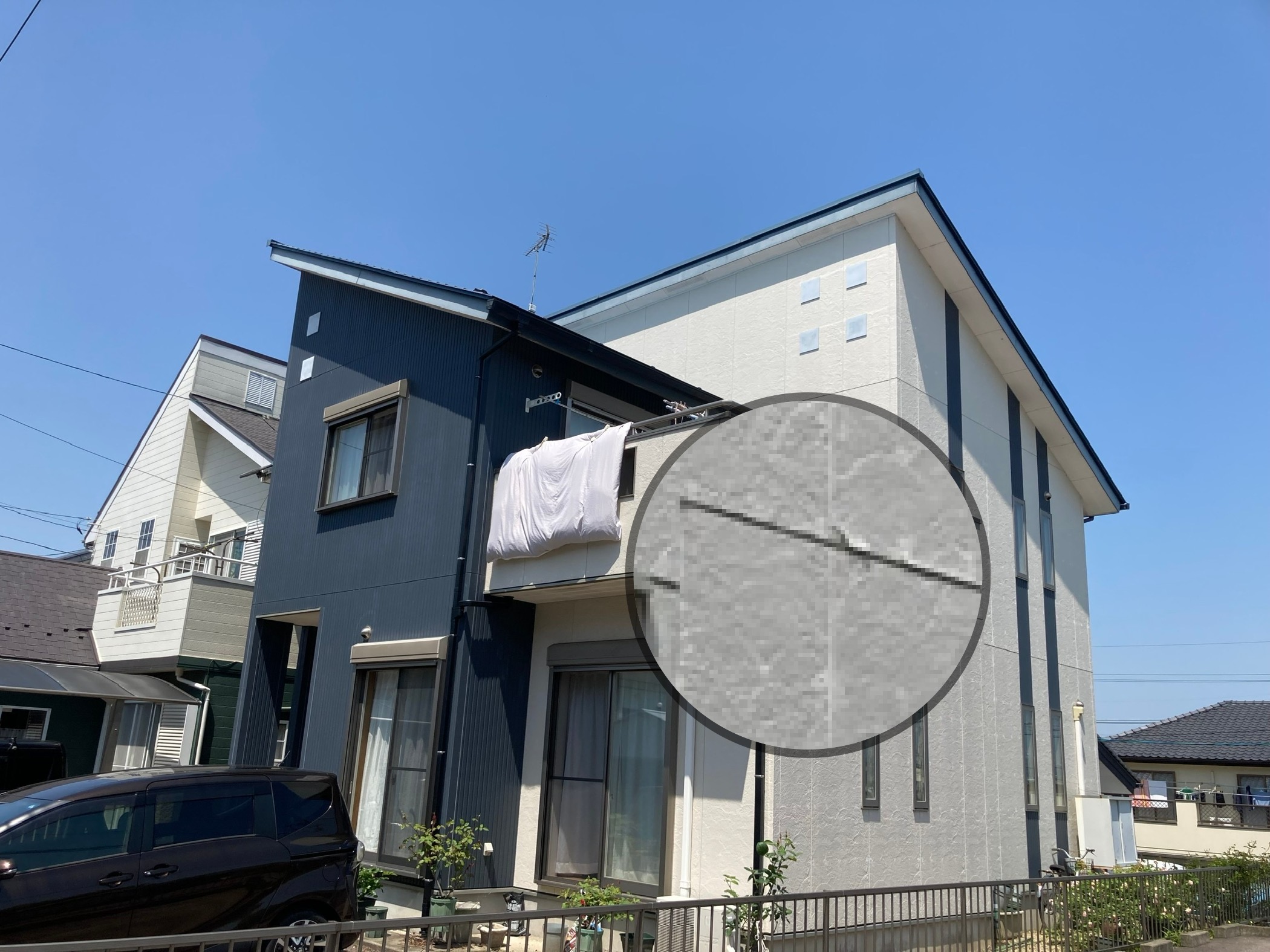 多治見市の外壁塗装、屋根塗装株式会社エスエスの施工事例Before