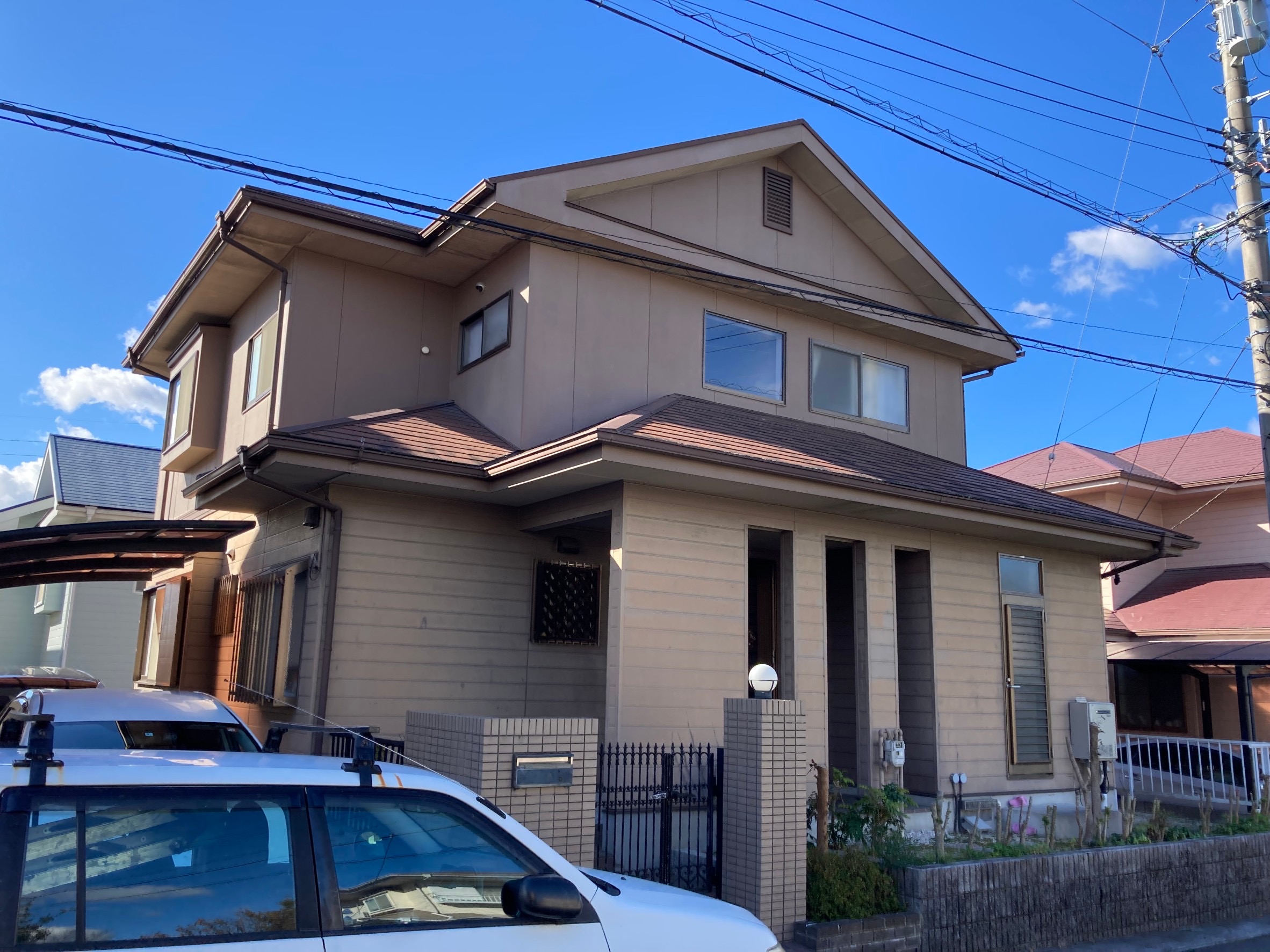 多治見市の外壁塗装、屋根塗装株式会社エスエスの施工事例Before